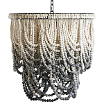 Двухъярусная люстра украшенная круглыми бусинами Gradient Chandelier Grey White варинант исполнения - 1 | Loft Concept в Ростове-на-Дону