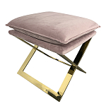 Пуф велюровый на металлическом основании Meekness варинант исполнения - 2 | Loft Concept в Ростове-на-Дону