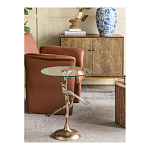 Столик с круглой стеклянной столешницей и корпусом в виде двух павлинов на ветке Table Two Peacocks варинант исполнения - 9 | Loft Concept в Ростове-на-Дону