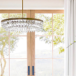 Люстра круглая с подвесками в форме стеклянных капель Glass Rain варинант исполнения - 5 | Loft Concept в Ростове-на-Дону