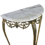 Консоль из бронзы с мраморной столешницей Mademoiselle De Console варинант исполнения - 1 | Loft Concept в Ростове-на-Дону