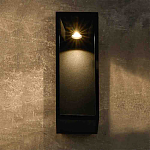 Уличный настенный светильник прямоугольной формы черного цвета Geometric Glow варинант исполнения - 2 | Loft Concept в Ростове-на-Дону