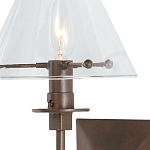 Бра с прозрачным стеклянным абажуром в форме конуса Bartolomeo Bronze варинант исполнения - 1 | Loft Concept в Ростове-на-Дону