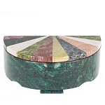 Шкатулка с мозаикой из натурального камня змеевик Stone Casket варинант исполнения - 1 | Loft Concept в Ростове-на-Дону