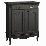 Буфет черный из массива бука с ящиком и 2-мя дверцами в стиле прованс Black Provence варинант исполнения - 1 | Loft Concept в Ростове-на-Дону