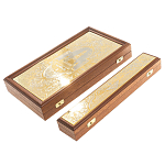 Нарды настольные из натурального камня лазурит и долерит Backgammon from Stone варинант исполнения - 12 | Loft Concept в Ростове-на-Дону