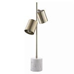 Настольная лампа золотистая на белом мраморном основании Streams of Light варинант исполнения - 3 | Loft Concept в Ростове-на-Дону