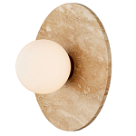 Бра в виде диска с плафоном из матового белого стекла Marble Glow варинант исполнения - 2 | Loft Concept в Ростове-на-Дону