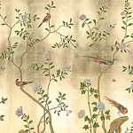 Обои ручная роспись Badminton Deep Rich Gold gilded paper варинант исполнения - 2 | Loft Concept в Ростове-на-Дону