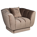 Дизайнерское кресло мягкое из серого велюра Serenity варинант исполнения - 1 | Loft Concept в Ростове-на-Дону