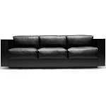 Дизайнерский кожаный диван черный Poltronova Saratoga Sofa варинант исполнения - 2 | Loft Concept в Ростове-на-Дону