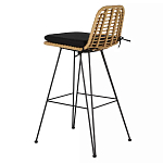 Стул барный с ротанговым плетением Half Bar Chair with Wicker без подлокотников варинант исполнения - 1 | Loft Concept в Ростове-на-Дону