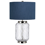 Настольная лампа с цилиндрическим абажуром и прозрачным стеклянным основанием Quintiesse варинант исполнения - 7 | Loft Concept в Ростове-на-Дону