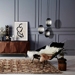 Подвесной светильник вертикальной овальной формы украшенный белыми круглыми бусинами Gradient Oval Pendant Lamp White варинант исполнения - 4 | Loft Concept в Ростове-на-Дону