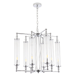 Люстра с 8-ю прозрачными цилиндрическими плафонами Jeanette варинант исполнения - 2 | Loft Concept в Ростове-на-Дону