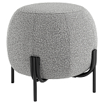Пуф в ткани букле серого цвета Pikelet варинант исполнения - 1 | Loft Concept в Ростове-на-Дону