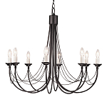 Люстра черного цвета ручной работы с канделябрами и переплетенной проволочной драпировкой Elstead Lighting варинант исполнения - 5 | Loft Concept в Ростове-на-Дону
