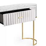 Консоль овальная на золотистых фигруных ножках Wall Console варинант исполнения - 3 | Loft Concept в Ростове-на-Дону