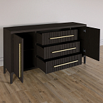 Буфет Primo с тремя ящиками и двумя фасадами Темный орех варинант исполнения - 5 | Loft Concept в Ростове-на-Дону