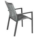 Стул темно-серый с высокой плетеной спинкой и сиденьем Braided Strength варинант исполнения - 3 | Loft Concept в Ростове-на-Дону