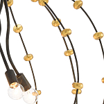 Люстра в форме шара с золотыми элементами на чёрном каркасе Arced Lines варинант исполнения - 1 | Loft Concept в Ростове-на-Дону