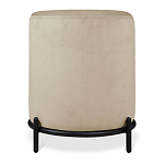 Банкетка овальная бежевый велюр на 4-х металлических ножках черного цвета SANJAY варинант исполнения - 3 | Loft Concept в Ростове-на-Дону