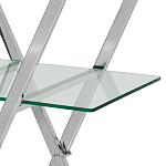 Стеллаж со стеклянными полками на стальном каркасе X-ray варинант исполнения - 4 | Loft Concept в Ростове-на-Дону