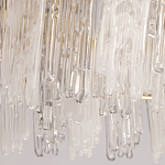 Люстра круглая с прозрачными стержнями разной длины Textured Glass Chandelier варинант исполнения - 8 | Loft Concept в Ростове-на-Дону