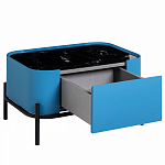Тумба прикроватная чёрно-голубая с  ящиком Blue Cabinet варинант исполнения - 2 | Loft Concept в Ростове-на-Дону