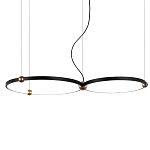 Люстра подвесная светодиодная черный металл Ring Horizontal варинант исполнения - 8 | Loft Concept в Ростове-на-Дону