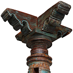 Антикварная колонна из массива тика Unique Indian Antique Column варинант исполнения - 2 | Loft Concept в Ростове-на-Дону