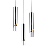 Подвесной светильник Metal Acrylic Tube Trio Chrome Hanging Lamp варинант исполнения - 1 | Loft Concept в Ростове-на-Дону