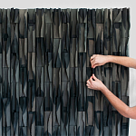 Современное Объемное Панно на стену Horizontal rhythmic waves варинант исполнения - 2 | Loft Concept в Ростове-на-Дону