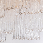 Люстра подвесная прямоугольная из рифленого стекла Fluted Glass Chandelier варинант исполнения - 1 | Loft Concept в Ростове-на-Дону