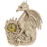 Часы в виде дракона Light Gold Dragon Clock варинант исполнения - 1 | Loft Concept в Ростове-на-Дону