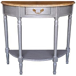 Полукруглая консоль в стиле прованс серая Margery Provence Grey Console варинант исполнения - 1 | Loft Concept в Ростове-на-Дону