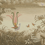 Обои ручная роспись Le Brésil Amarelo Sepia варинант исполнения - 3 | Loft Concept в Ростове-на-Дону