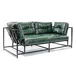 Диван Лофт Натуральная Винтажная кожа Зеленый Two Seat Encounter Leather Sofa варинант исполнения - 2 | Loft Concept в Ростове-на-Дону
