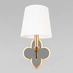 Бра с белым текстильным абажуром и фигурным основанием с зеркальной вставкой Vitorino варинант исполнения - 5 | Loft Concept в Ростове-на-Дону