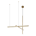 Люстра с 3-мя  пересекающимися цилиндрическими плафонами на тонких тросах Trumpet tube варинант исполнения - 2 | Loft Concept в Ростове-на-Дону