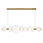 Подвесной светильник линейный с прозрачными стеклянными шарами разного диаметра Eurofase варинант исполнения - 11 | Loft Concept в Ростове-на-Дону