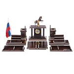 Настольный письменный набор из природного камня обсидиана с декором в виде Коня Team leader варинант исполнения - 1 | Loft Concept в Ростове-на-Дону