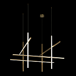 Люстра с 8-ю пересекающимися цилиндрическими плафонами на тонких тросах Trumpet tube варинант исполнения - 7 | Loft Concept в Ростове-на-Дону