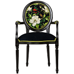 Стул с подлокотниками из бука с изображением птиц и цветов Blooming Birds варинант исполнения - 1 | Loft Concept в Ростове-на-Дону