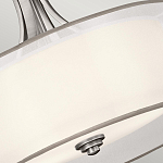 Люстра подвесная с двойным круглым плафоном из органзы и матового стекла Kichler варинант исполнения - 3 | Loft Concept в Ростове-на-Дону