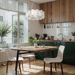 Люстра круглая с подвесными прямоугольными пластинами из стекла Glacier Panels варинант исполнения - 11 | Loft Concept в Ростове-на-Дону