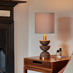 Настольная лампа с белым цилиндрическим абажуром на фигурном основании из полусфер Bewitchment варинант исполнения - 1 | Loft Concept в Ростове-на-Дону