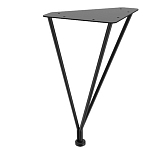 Стол журнальный c коричневой круглой столешницей на четырех черных ножках Charm Coffee Table варинант исполнения - 3 | Loft Concept в Ростове-на-Дону