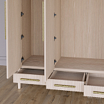 Большой Шкаф Primo Светлый дуб с 3 дверьми и 3 выдвижными ящиками варинант исполнения - 4 | Loft Concept в Ростове-на-Дону