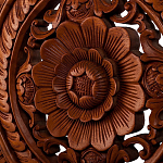 Панно из дерева круглое Flower Panel With Trees варинант исполнения - 2 | Loft Concept в Ростове-на-Дону
